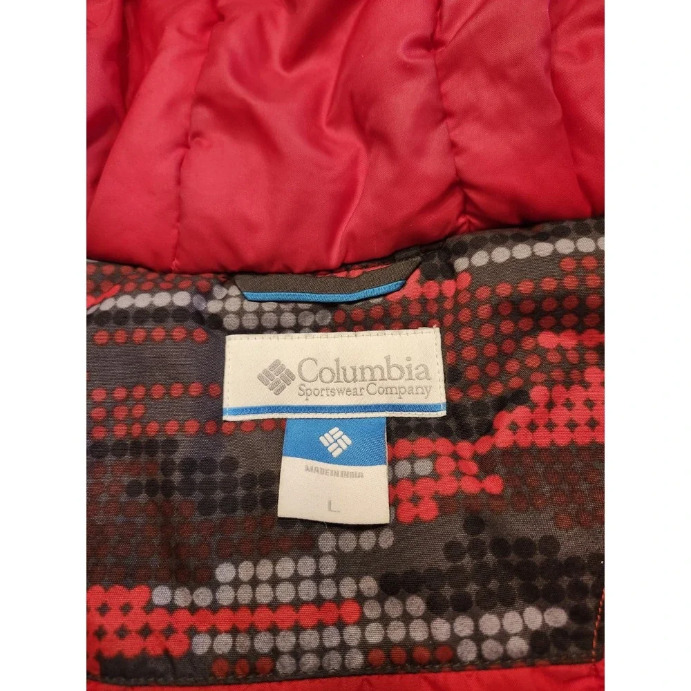 Columbia Jacket Youth‎ Large Boys Lightning Lift Hooded Winter Ski Coat Red